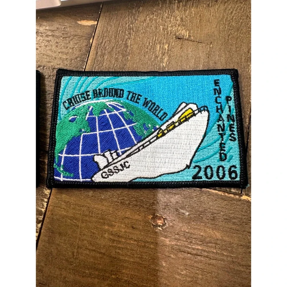 Girl Scouts 2006 Cruise Around the World Patch Lot of 2 GSUSA Travel